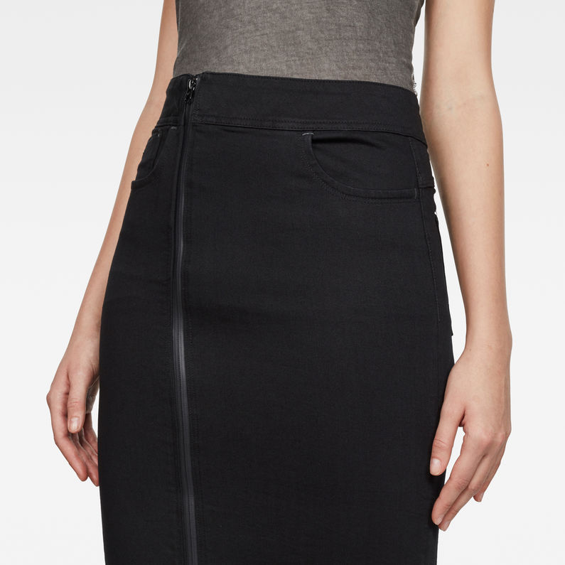 G-STAR® Lynn Lunar High-Waist Slim Skirt Dark blue detail shot