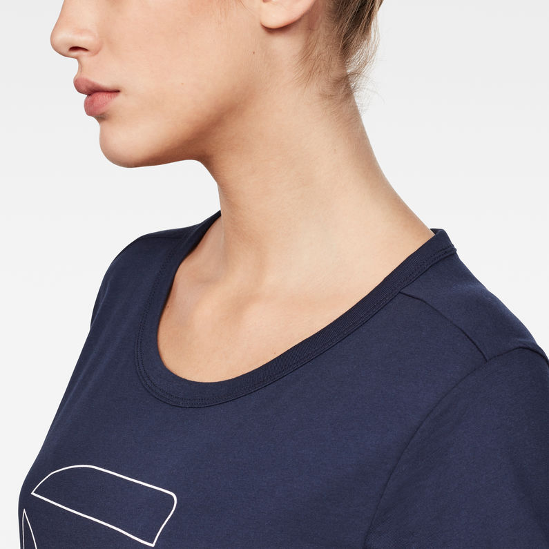 G-Star RAW® Genzia Straight T-Shirt Dark blue detail shot