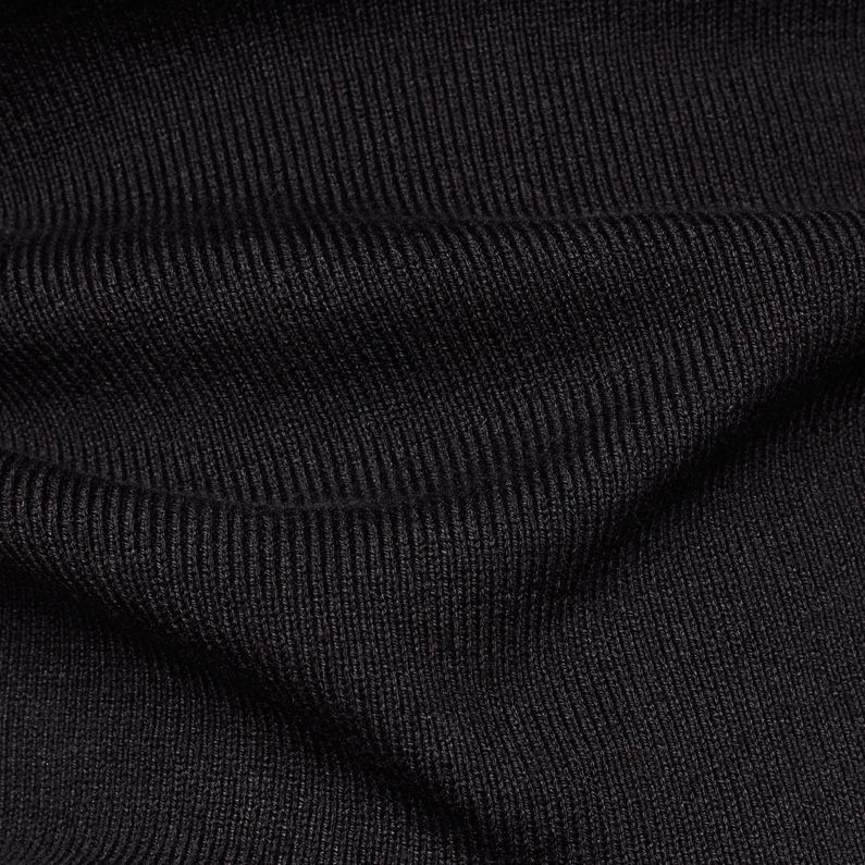 G-Star RAW® Raedium Mock Turtle Knit Black fabric shot