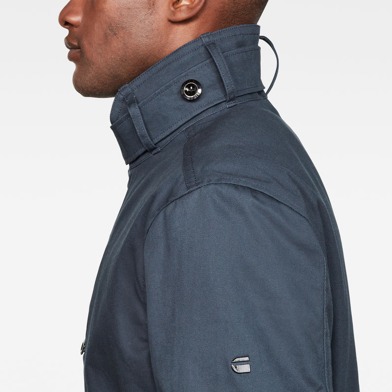 G-STAR® Garber Padded Trench Medium blue detail shot