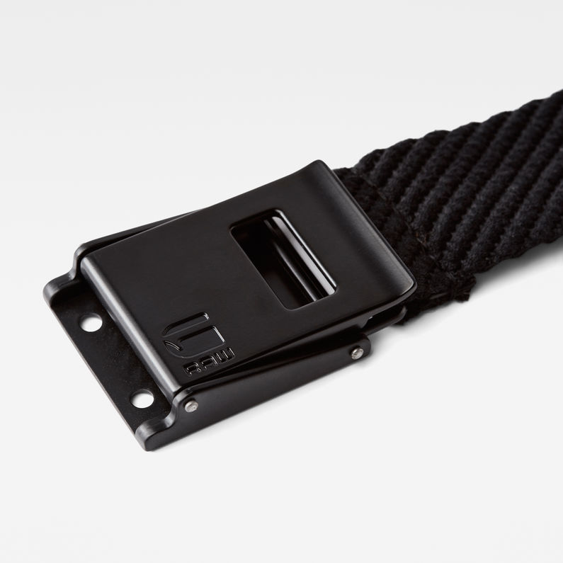 G-Star RAW® Xemy Webbing Belt Schwarz detail shot buckle
