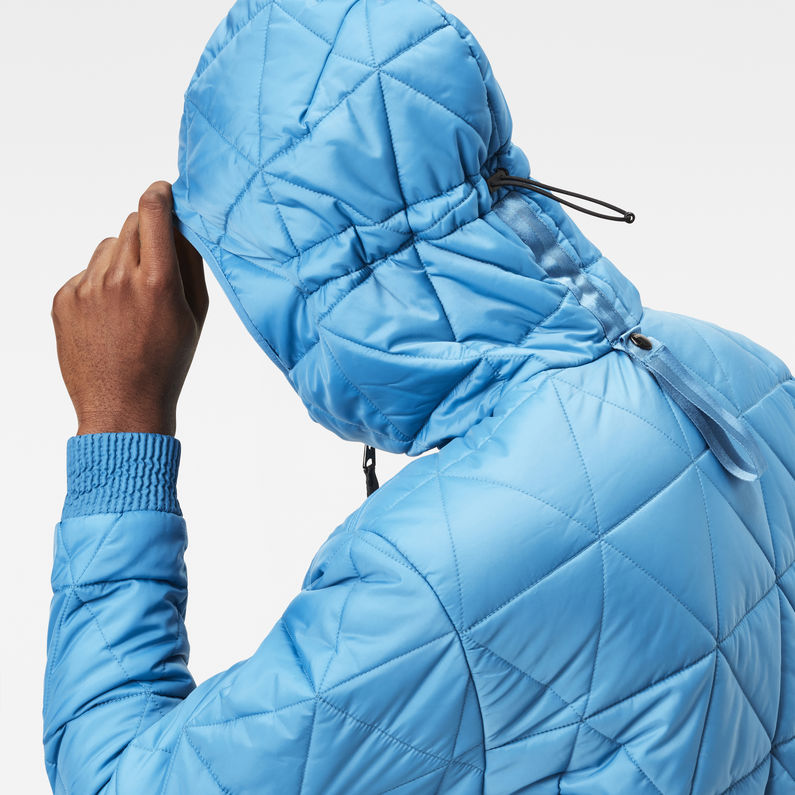 G-Star RAW® Strett Utility Quilted Hooded Jacket Medium blue detail shot