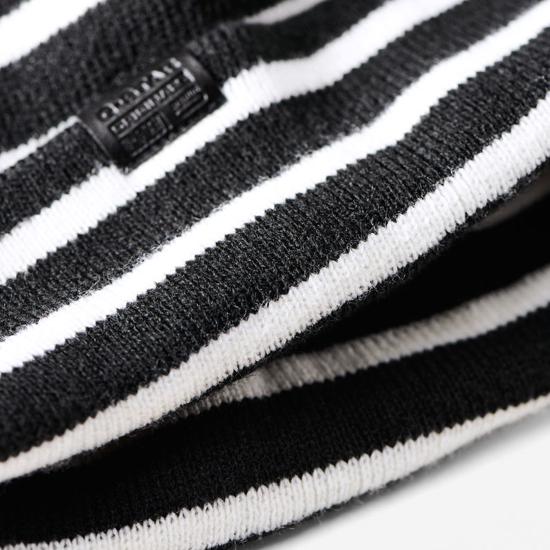 G-Star RAW® Effo Long Beanie Stripe Negro detail shot buckle