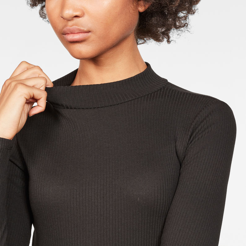 G-Star RAW® Xinva Slim Funnel T-Shirt Black detail shot