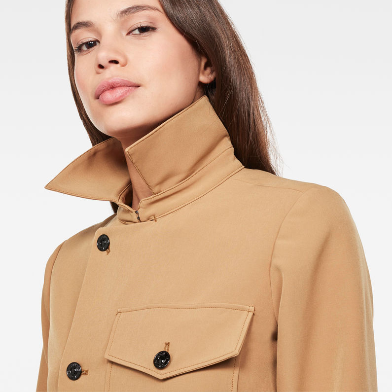 G-Star RAW® Aefon Trench Brown detail shot