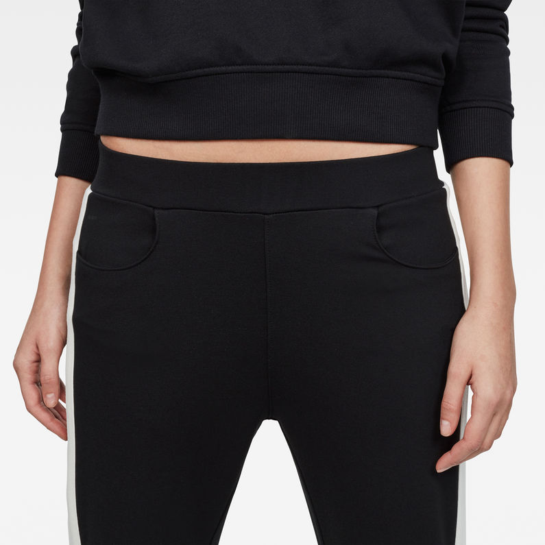 G-STAR® D-Staq Deconstructed Stripe Sweatpants Black detail shot