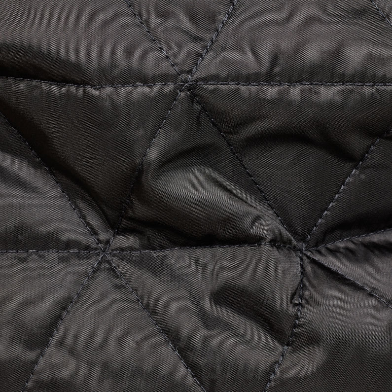 G-Star RAW® Strett Utility Hooded Padded Bomber Zwart fabric shot