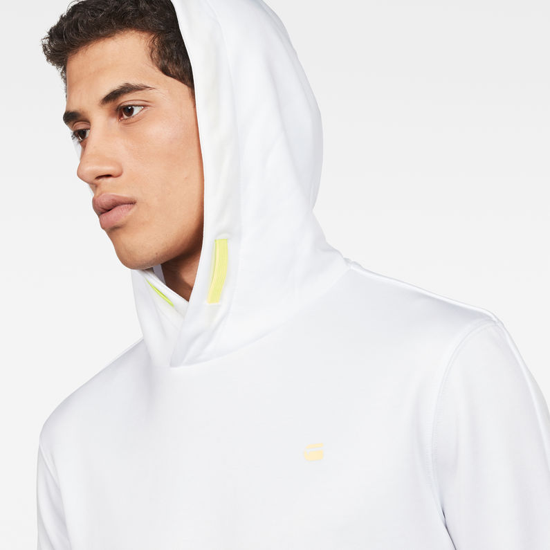 G-Star RAW® Carnix Slim Hooded Sweater White detail shot