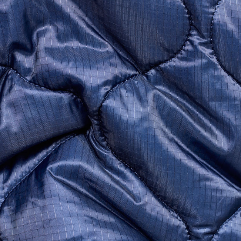 G-Star RAW® Liner Meefic Padded Bomber Overshirt Dunkelblau fabric shot