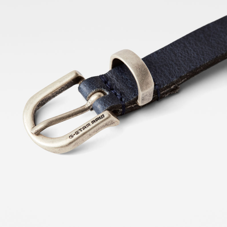 G-Star RAW® Fida Braided Belt Bleu foncé detail shot buckle