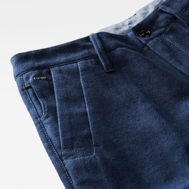 G-STAR® Bronson High Waist Wide Leg Chino Dark blue detail shot
