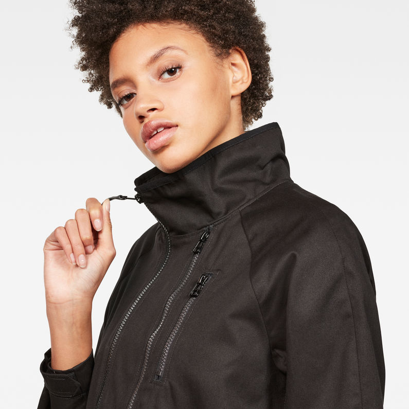G-Star RAW® Hybrid Archive Strett Parka Black detail shot