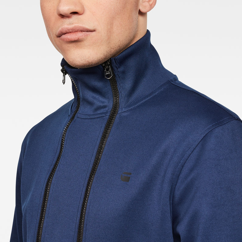 G-Star RAW® Core Hybrid Archive Slim Tracktop Sweater Dunkelblau detail shot