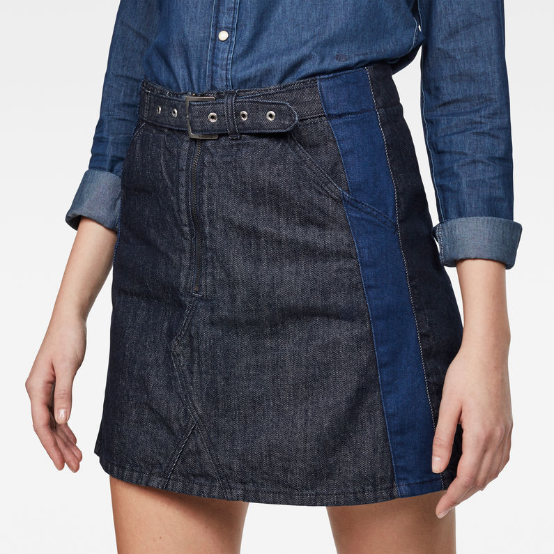 G-Star RAW® 5622 Racewood A-Line Skirt Dark blue detail shot