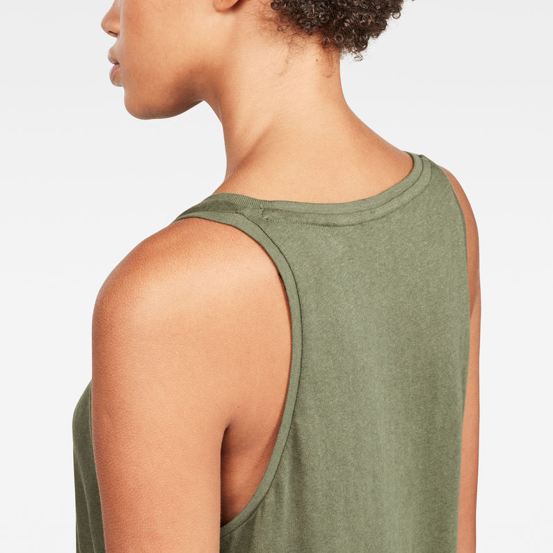 G-Star RAW® Dyv Straight Deep Singlet Green detail shot