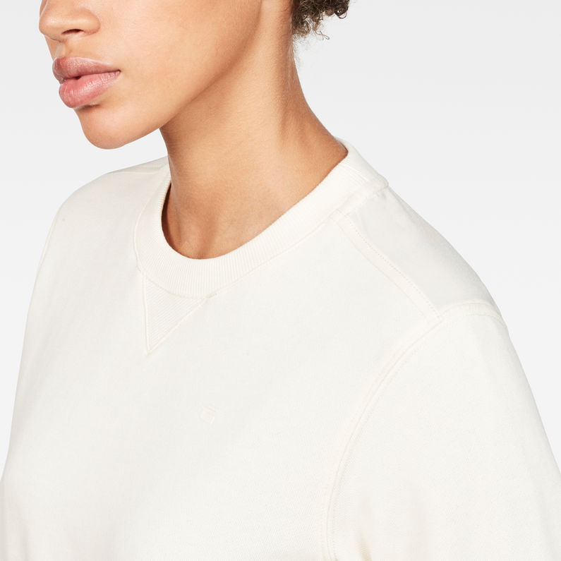 G-Star RAW® Cropped Hybrid Archive Sweater White detail shot