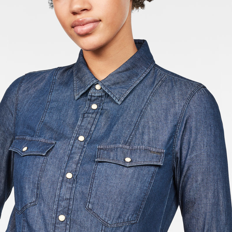 G-Star RAW® 3301 Fit & Flare Dress Dark blue detail shot