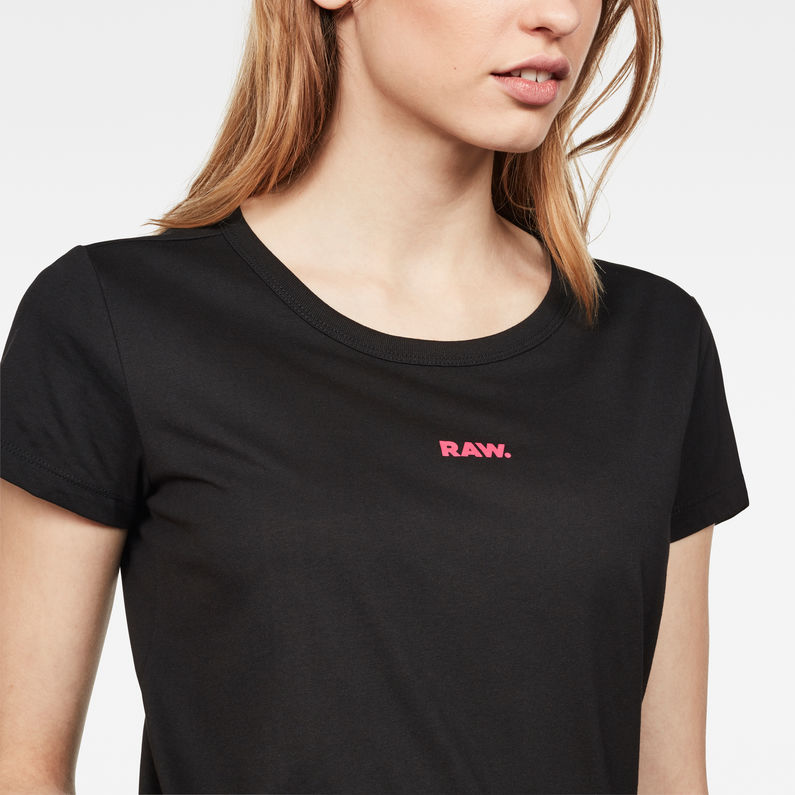G-Star RAW® Ofel Straight T-Shirt Noir detail shot