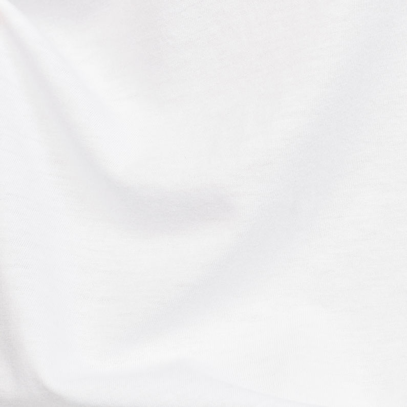 G-Star RAW® Ovvela Straight Deep V-Neck T-Shirt Weiß fabric shot