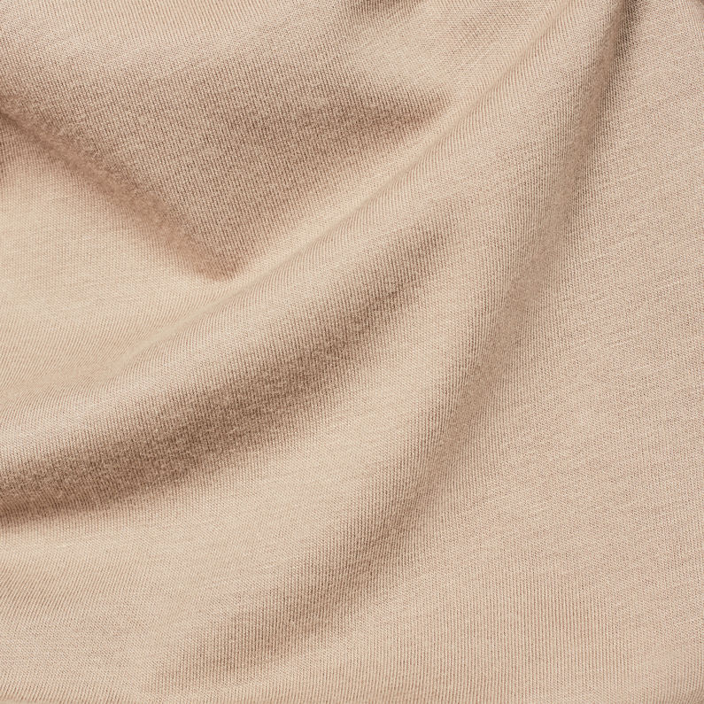 G-Star RAW® Ovvela Straight Deep V-Neck T-Shirt Beige fabric shot