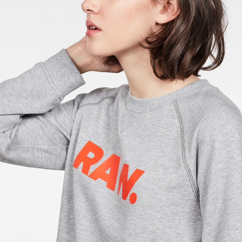G-Star RAW® Flemster Cropped Sweater Grey detail shot