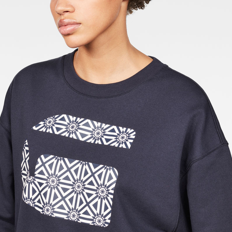 G-Star RAW® Oluva Oversized Sweater Dark blue detail shot