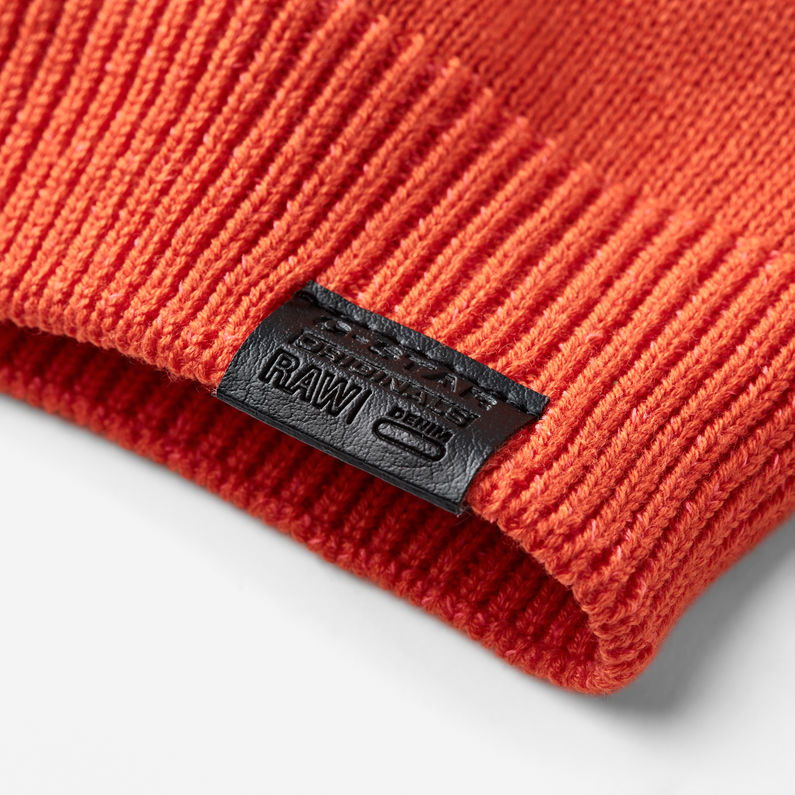G-Star RAW® Iljun Beanie Orange detail shot buckle