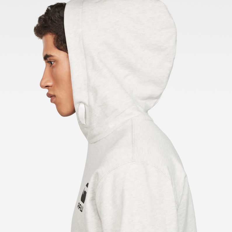 G-Star RAW® Doax Hooded Sweater White detail shot