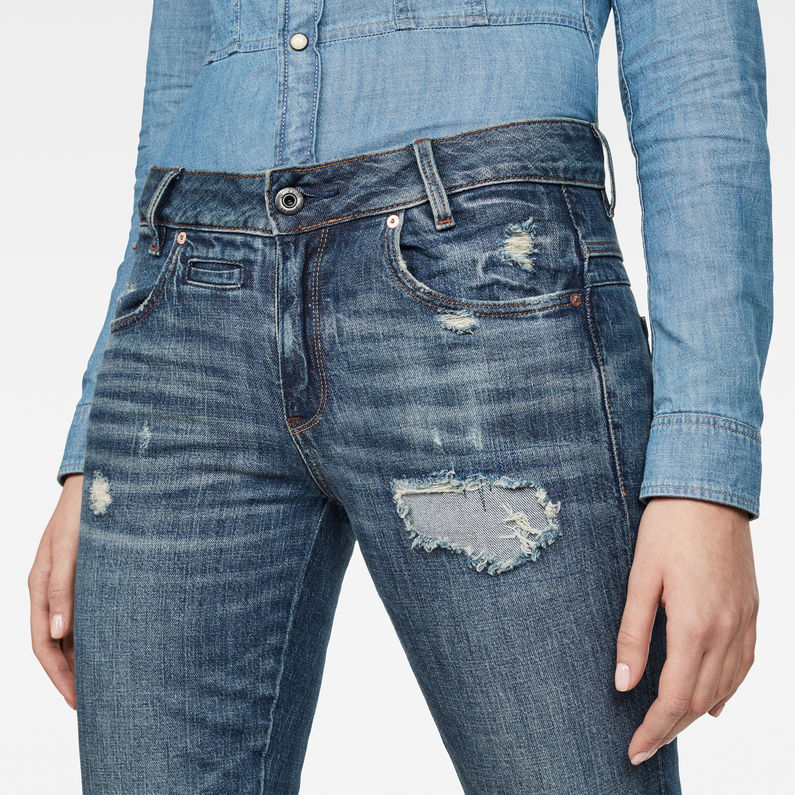 G-STAR® Raw Essentials D-Staq 5-Pocket Mid-Waist Skinny Jeans Mittelblau