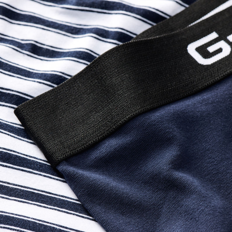 G-Star RAW® Tach Stripe Trunks 2-Pack Bleu foncé detail shot