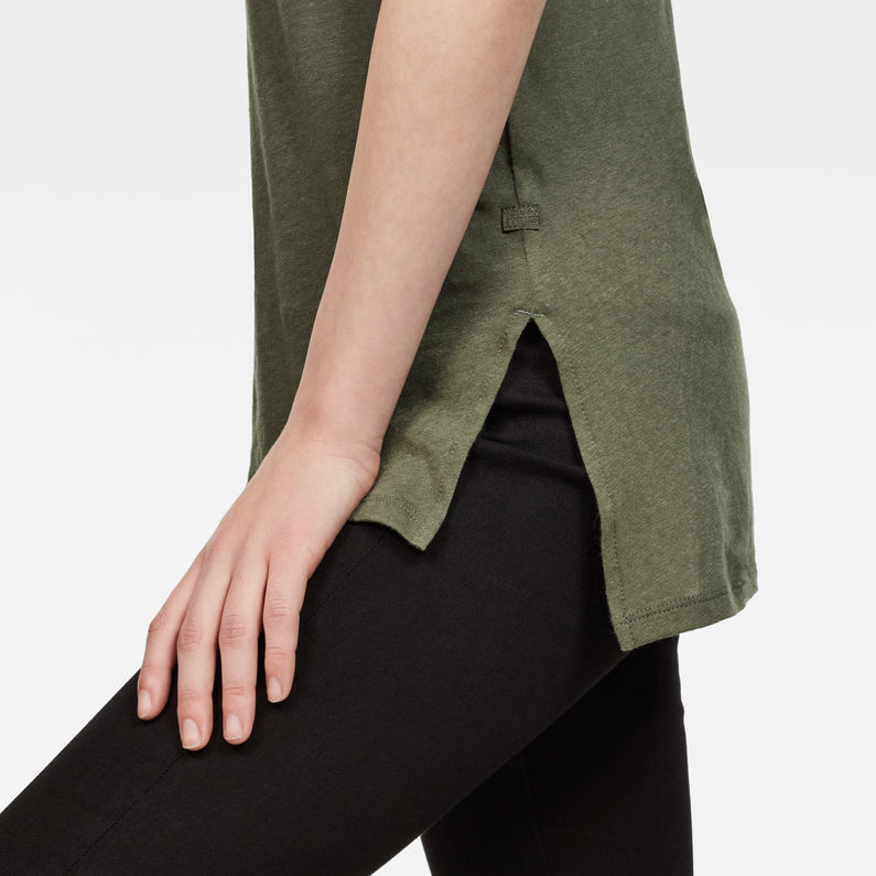 G-Star RAW® Dyv Straight Deep T-Shirt Green detail shot