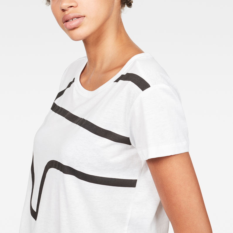 G-Star RAW® Flemster Straight T-Shirt White detail shot