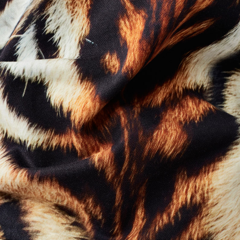 G-Star RAW® Mostom Oversized Tiger Stalt Deconstructed Sweater Brown fabric shot