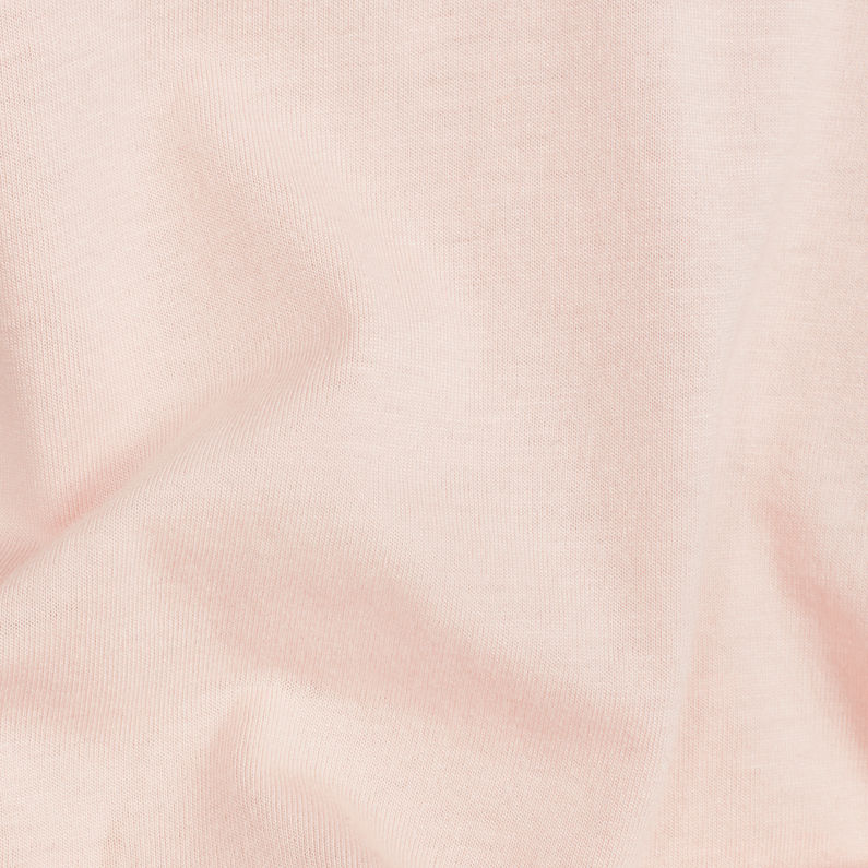 G-Star RAW® Ovvela Straight Deep V-Neck T-Shirt Pink fabric shot