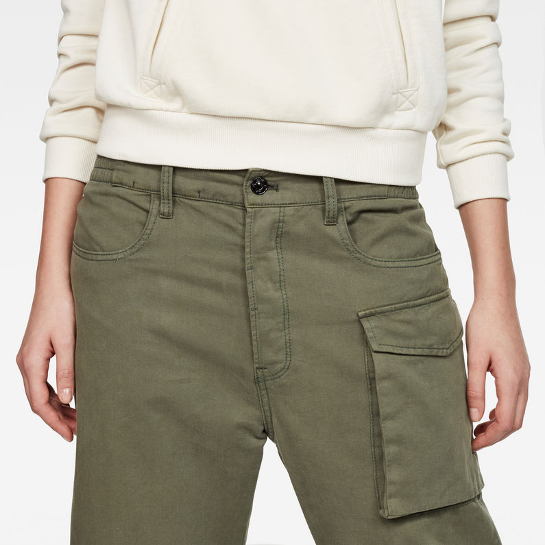 G-STAR® Tendric 3D Mid Boyfriend Pants Green detail shot