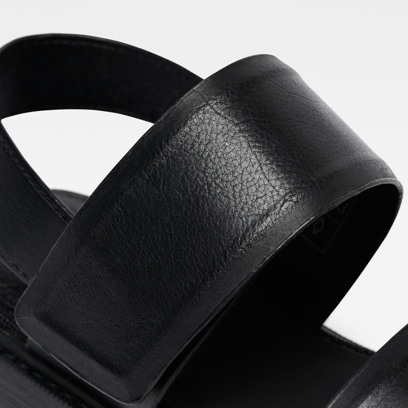 G-Star RAW® Core Strap Flat Sandal Schwarz detail