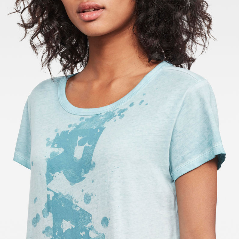 G-Star RAW® Trozera Straight T-Shirt Hellblau detail shot