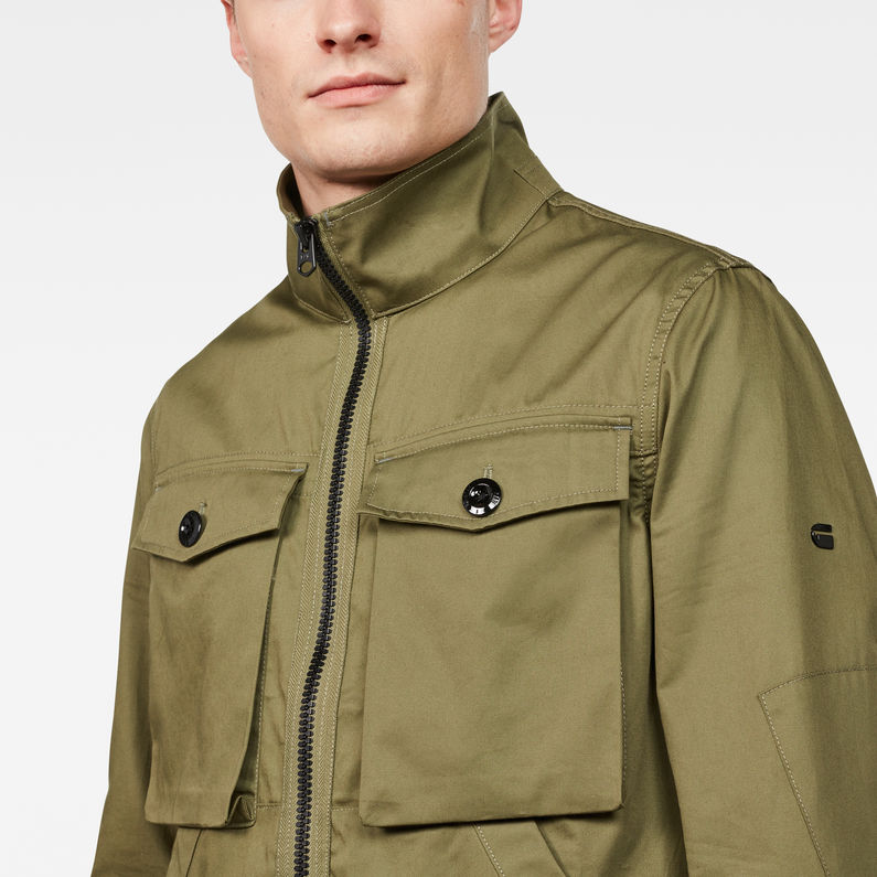 G-Star RAW® Type C Zip Utility Overshirt Green detail shot