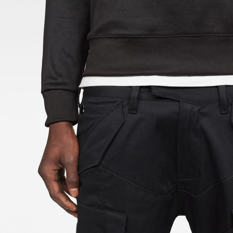 G-Star RAW® Motac-X Deconstructed Tapered Cargo Pants Black detail shot