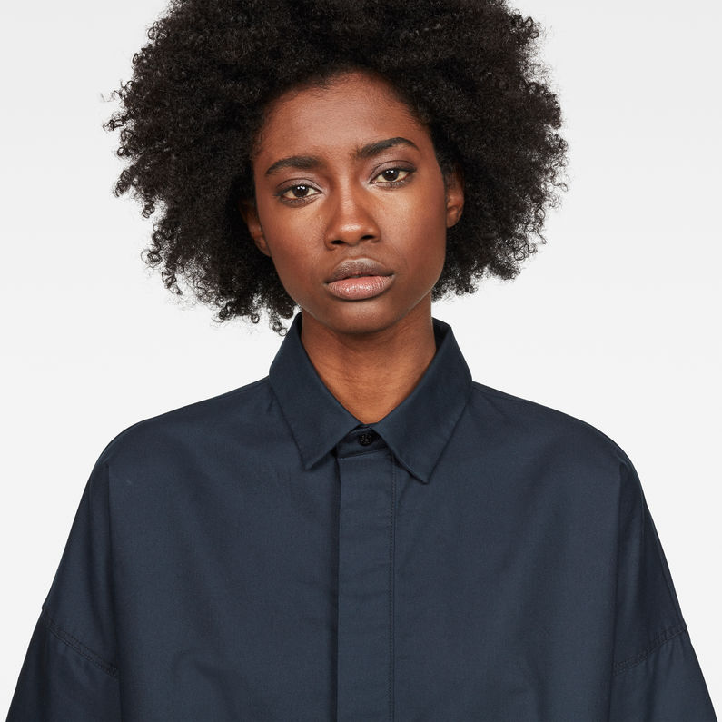 G-Star RAW® Deline Polo Dress Dark blue detail shot