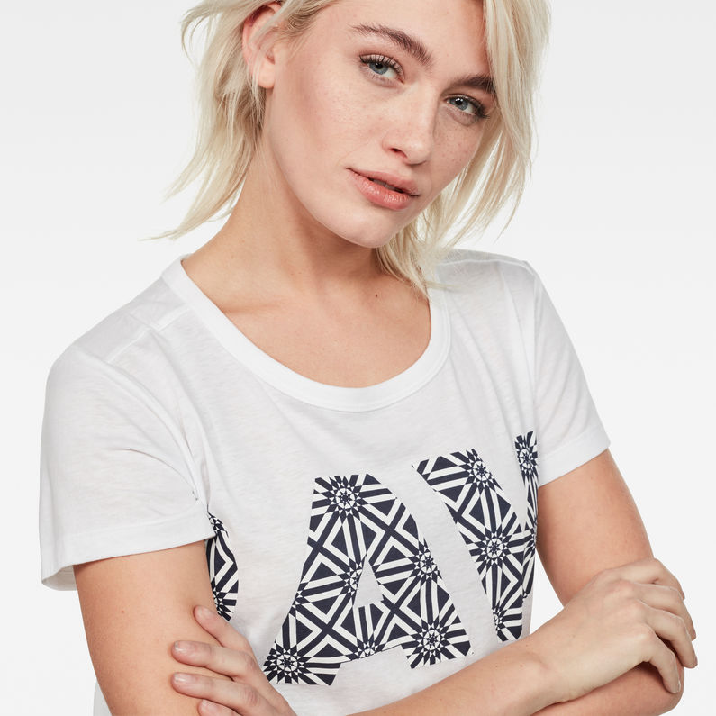 G-Star RAW® Oluva Straight T-Shirt White detail shot