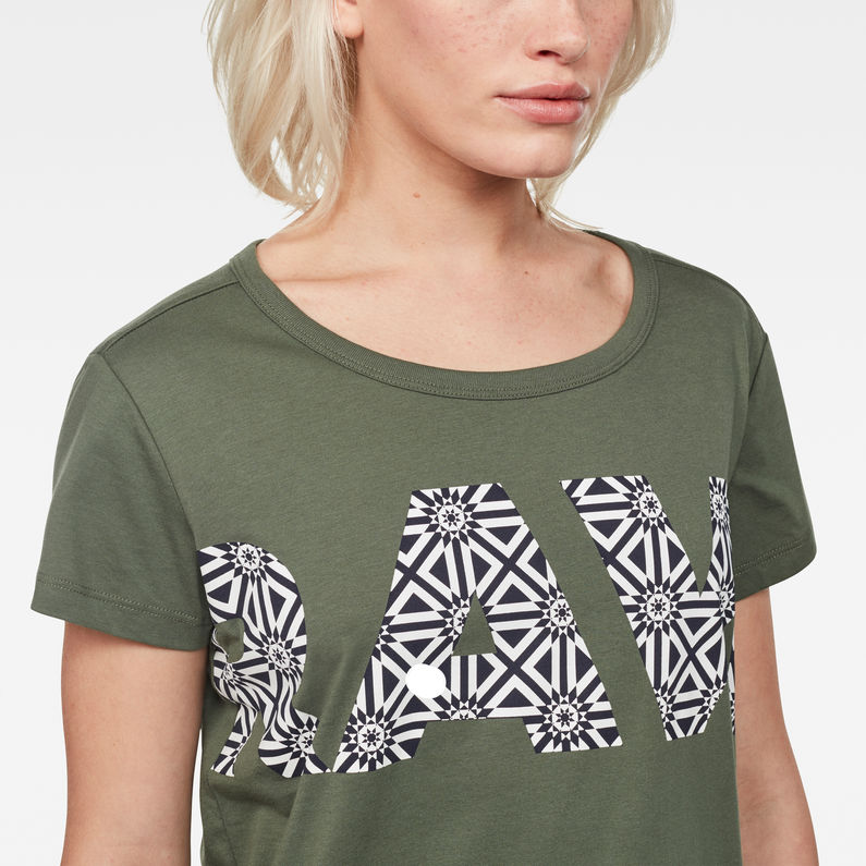 G-Star RAW® Oluva Straight T-Shirt Green detail shot