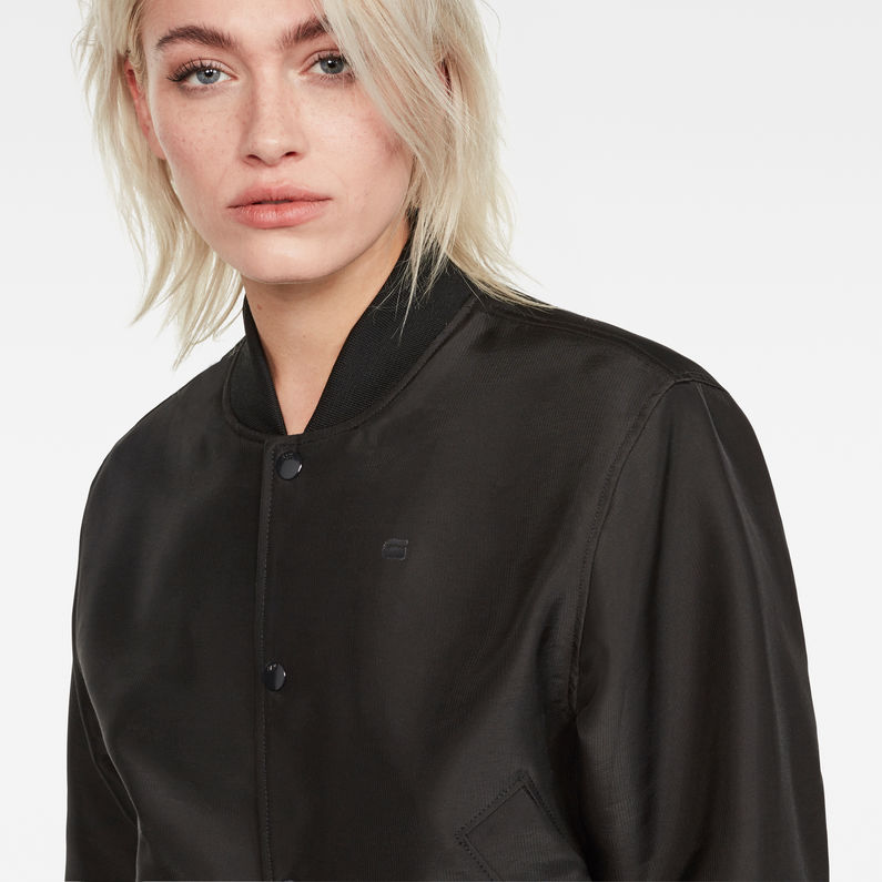 G-STAR® Deline Boyfriend Bomber Black detail shot