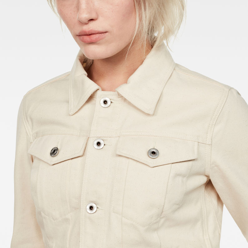 G-Star RAW® D-Staq Deconstructed Denim Jacket Weiß detail shot
