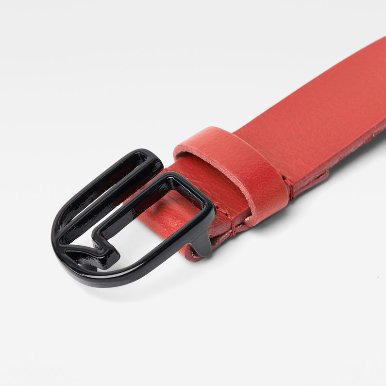 G-Star RAW® Caisa Logo Pin Belt Red detail shot buckle