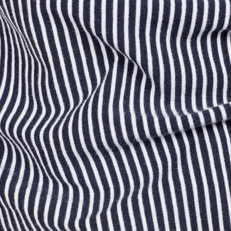 G-Star RAW® Raw Correct Coly Stripe Patterned T-Shirt Dark blue fabric shot