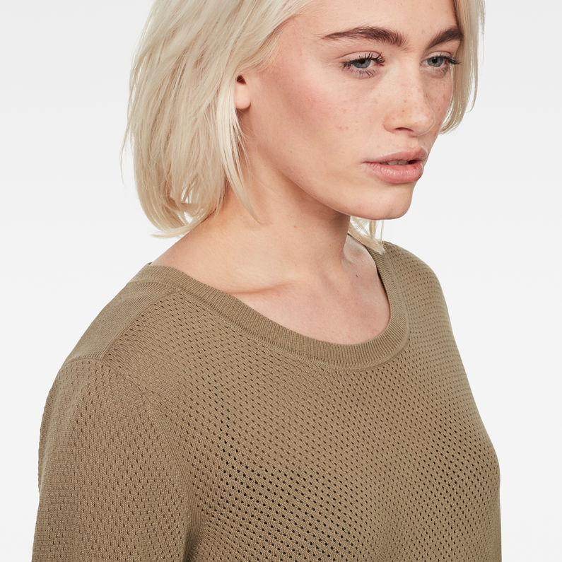 G-Star RAW® Annie Mesh Knit Green detail shot