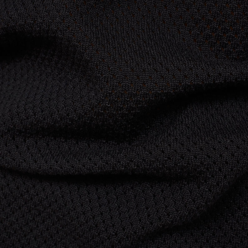 G-Star RAW® Boxy Mesh Knit Zwart fabric shot
