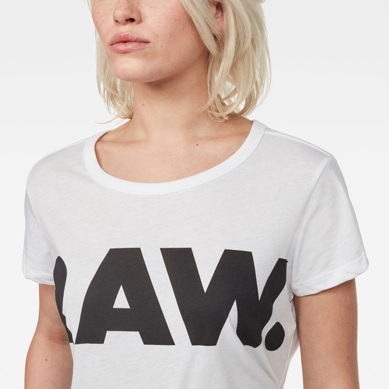 G-Star RAW® Seranie Straight T-Shirt Weiß detail shot