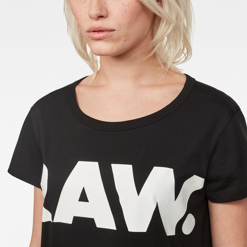 G-Star RAW® Seranie Straight T-Shirt Black detail shot